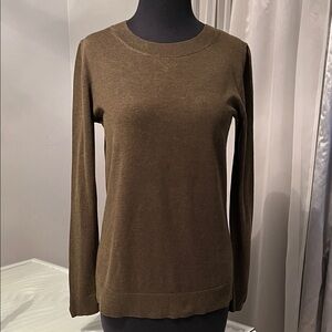 Massimo Dutti Dark Brown Silk Wool Sweater